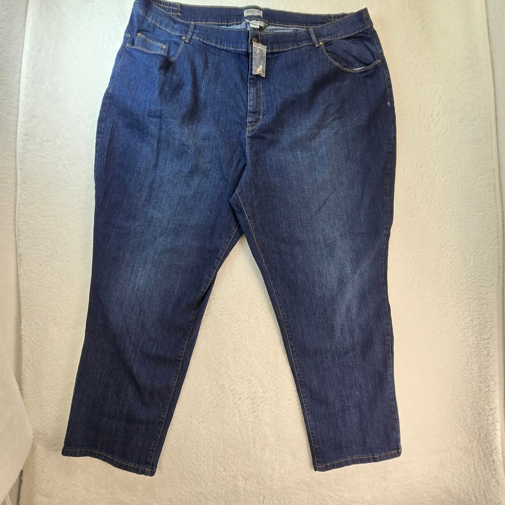 Catherines Curvy Stretch Jeans Plus Size 30W 50x30 Right Fit Denim Festival Boho